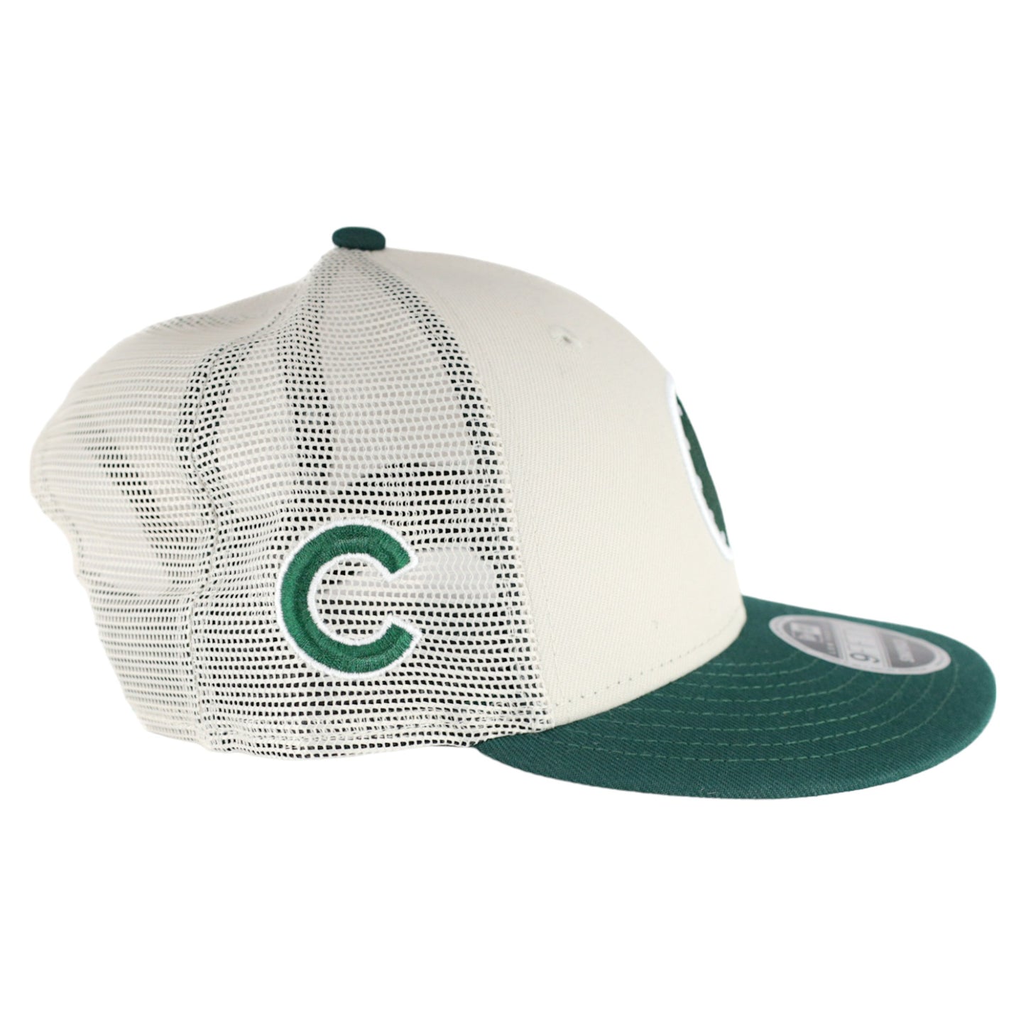 Chicago Cubs Stone/Green Scoreboard Clock New Era 9FIFTY Snapback Hat