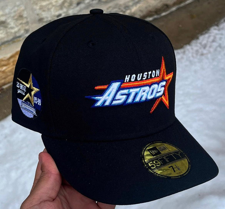 Houston Astros Black 35 Great Years New Era 59FIFTY Fitted Hat