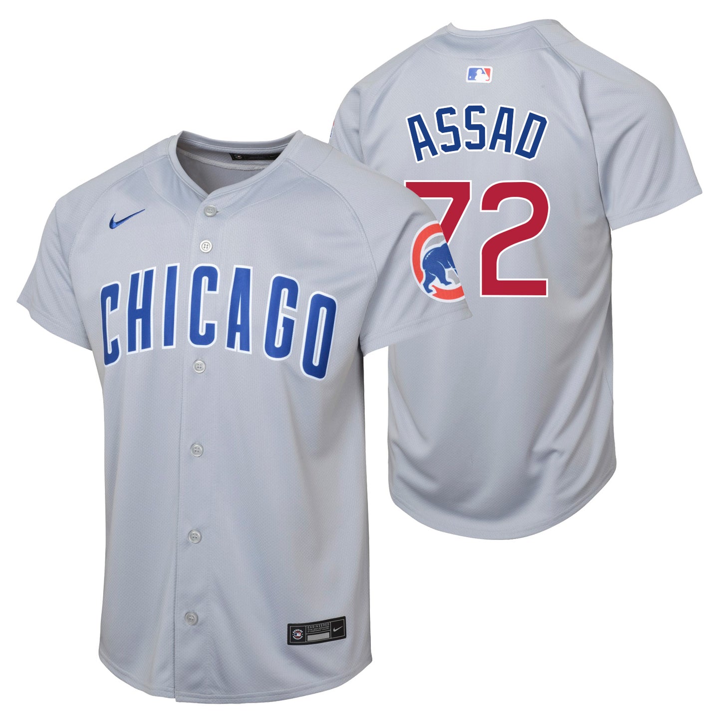 Javier Assad Chicago Cubs Nike Youth Road Grey Limited Jersey