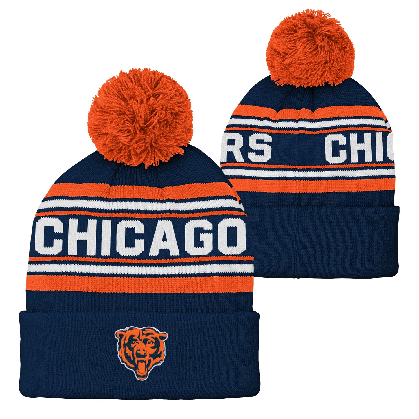 Chicago Bears Youth Jacquard Cuffed Knit