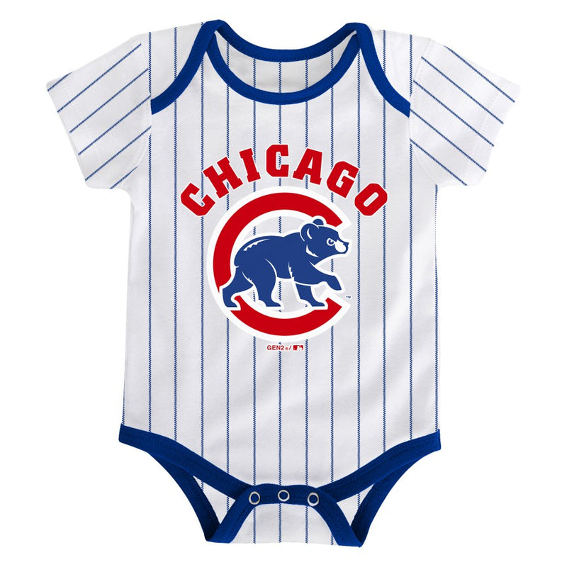 Chicago Cubs Pinstripe Crawl Bear 