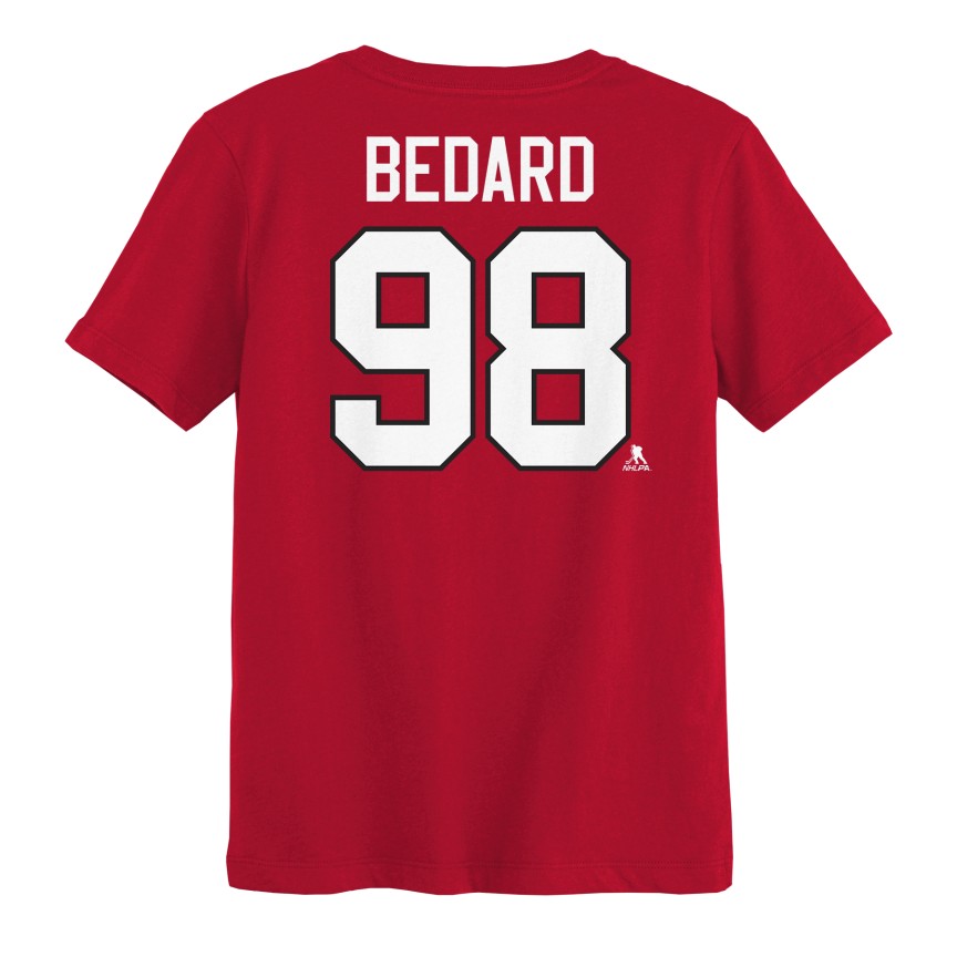 Kids 4-7 Connor Bedard Chicago Blackhawks Red Player Tee