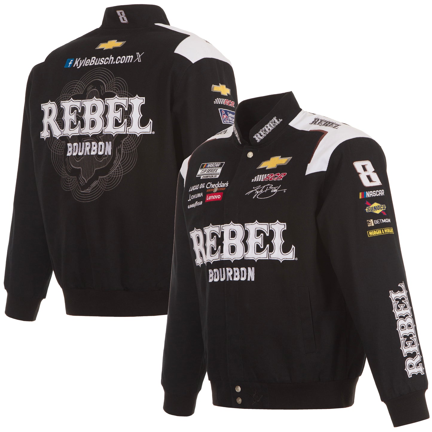 Kyle Busch 8 Rebel Bourbon Nascar Twill Jacket