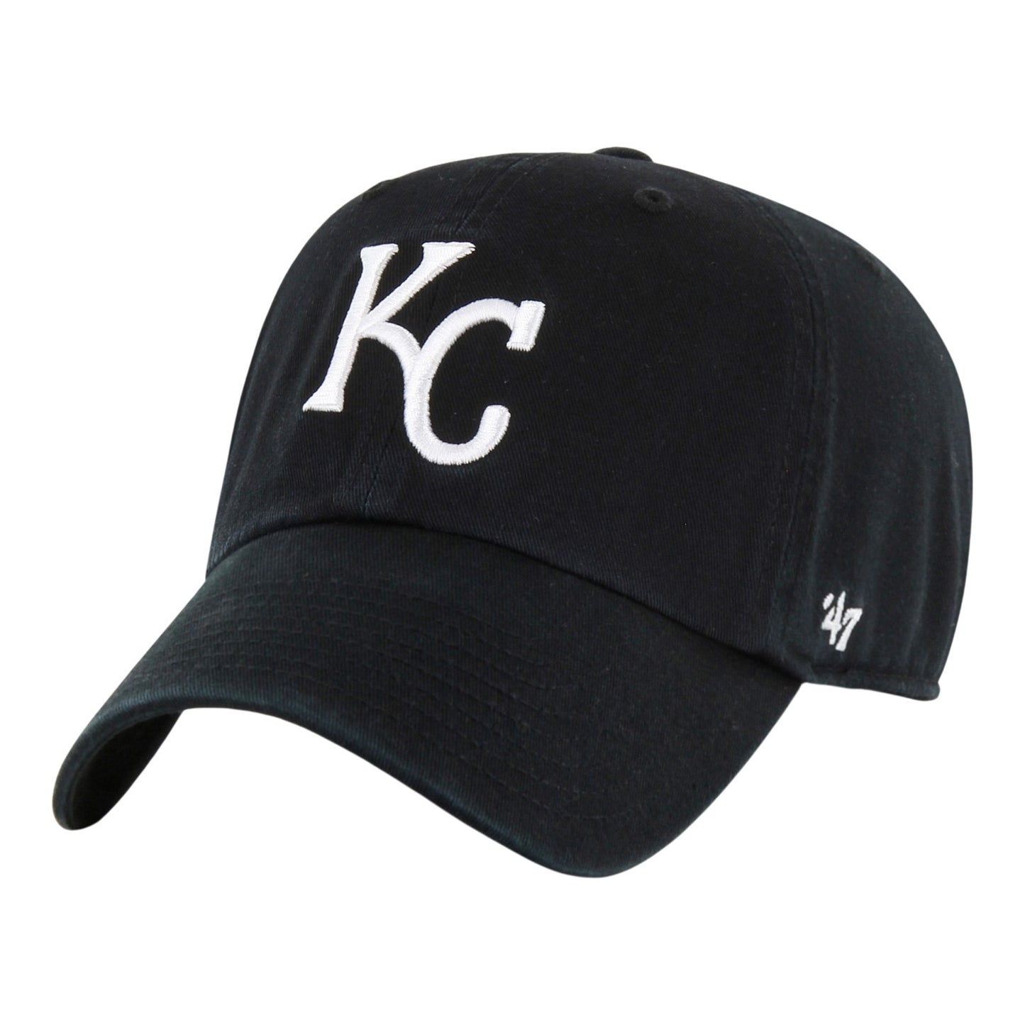 Kansas City Royals '47 Clean Up Black Adjustable Hat