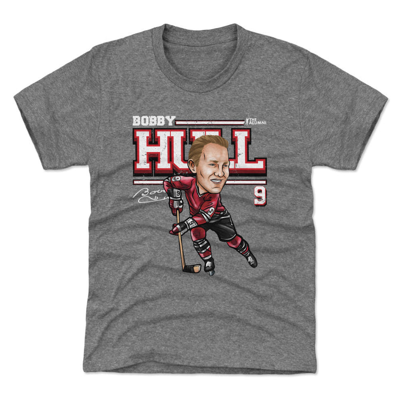 Bobby Hull Chicago Cartoon WHT