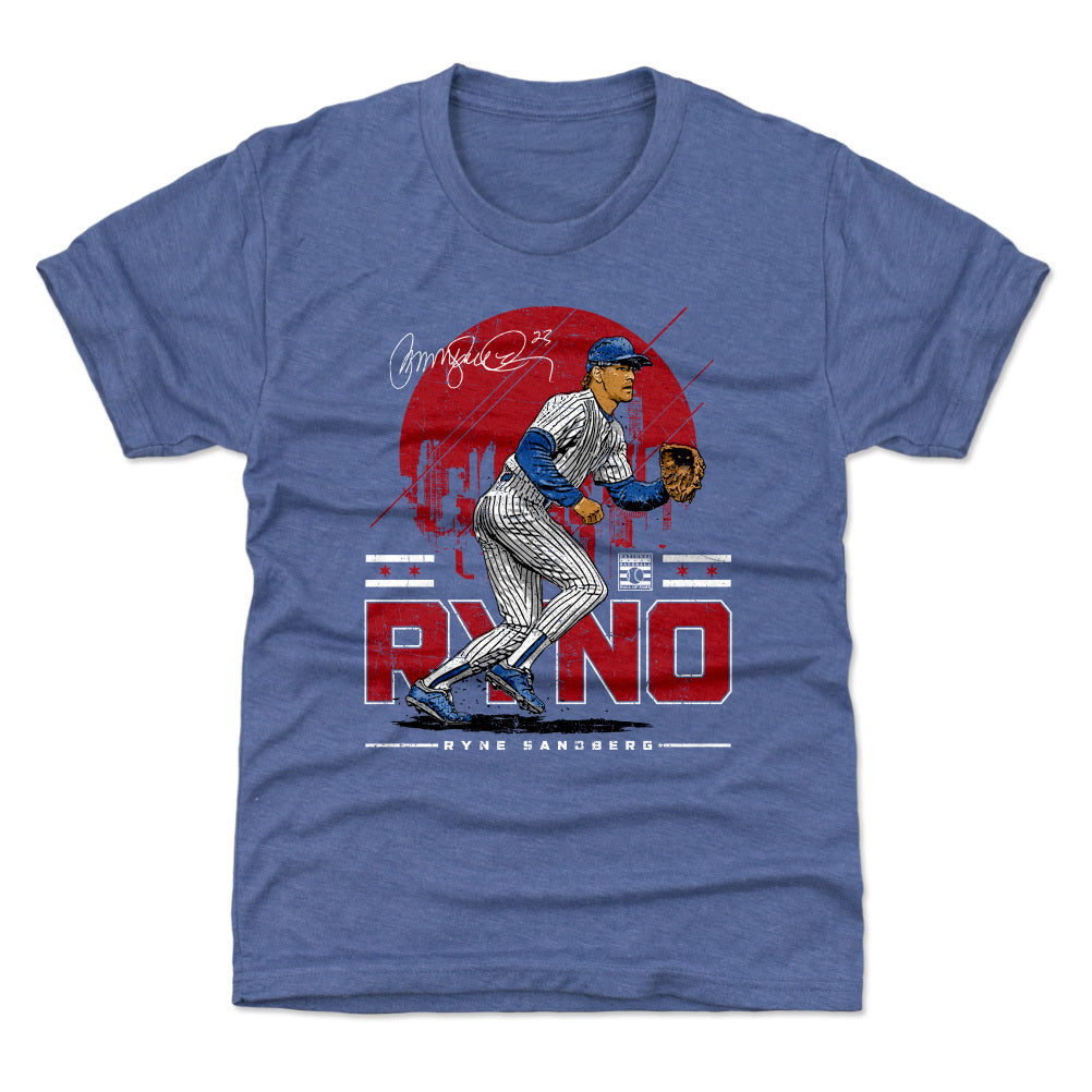 Ryne Sandberg Chicago Skyline WHT