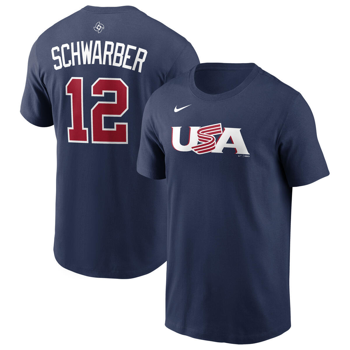 Kyle Schwarber USA World Baseball Classic 2026 Navy Nike Player T-Shirt