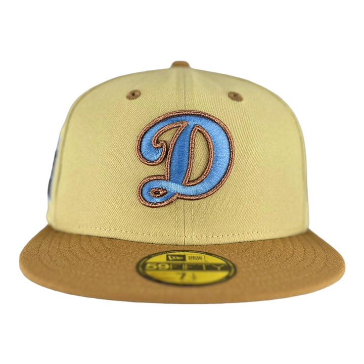 Los Angeles Dodgers Vegas Gold/Light Bronze Jr 75th New Era 59FIFTY Fitted Hat 7 3/4