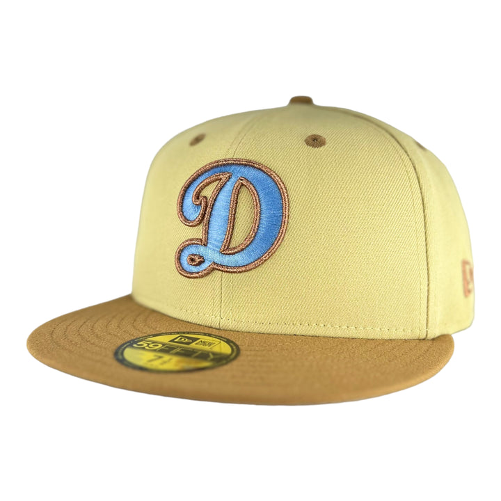 Los Angeles Dodgers Vegas Gold/Light Bronze Jr 75th New Era 59FIFTY Fitted Hat 7 3/4