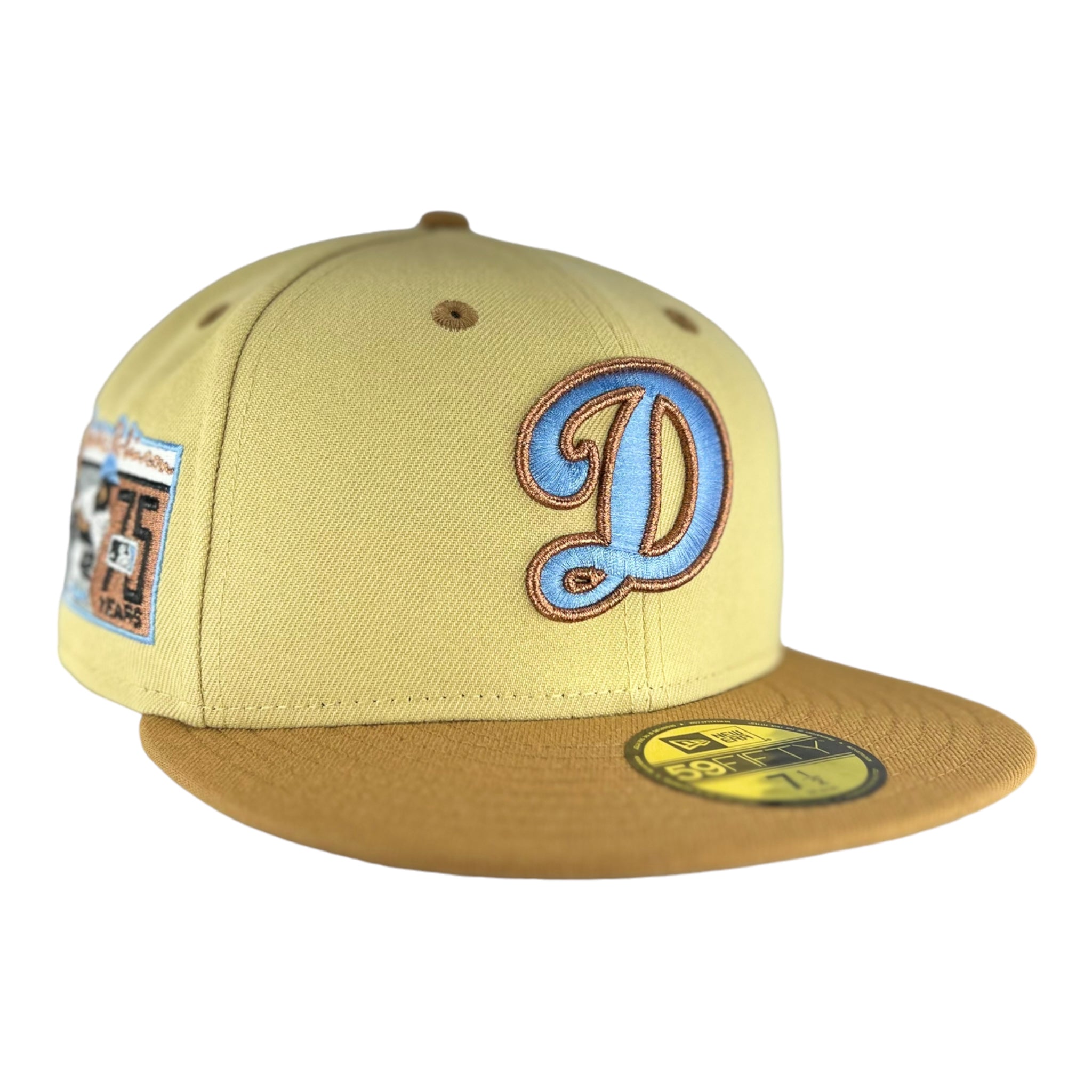 LOS ANGELES RAMS 75TH ANNIVERSARY SOFT YELLOW BRIM NEW ERA FITTED