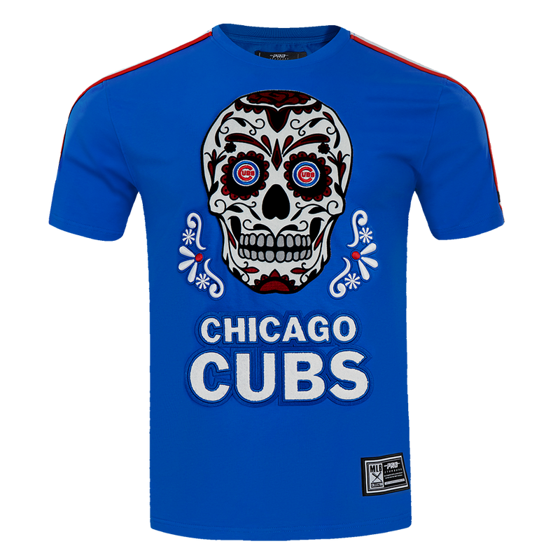 Chicago Cubs Royal Sugar Skull Dia De Los Muertos T-Shirt