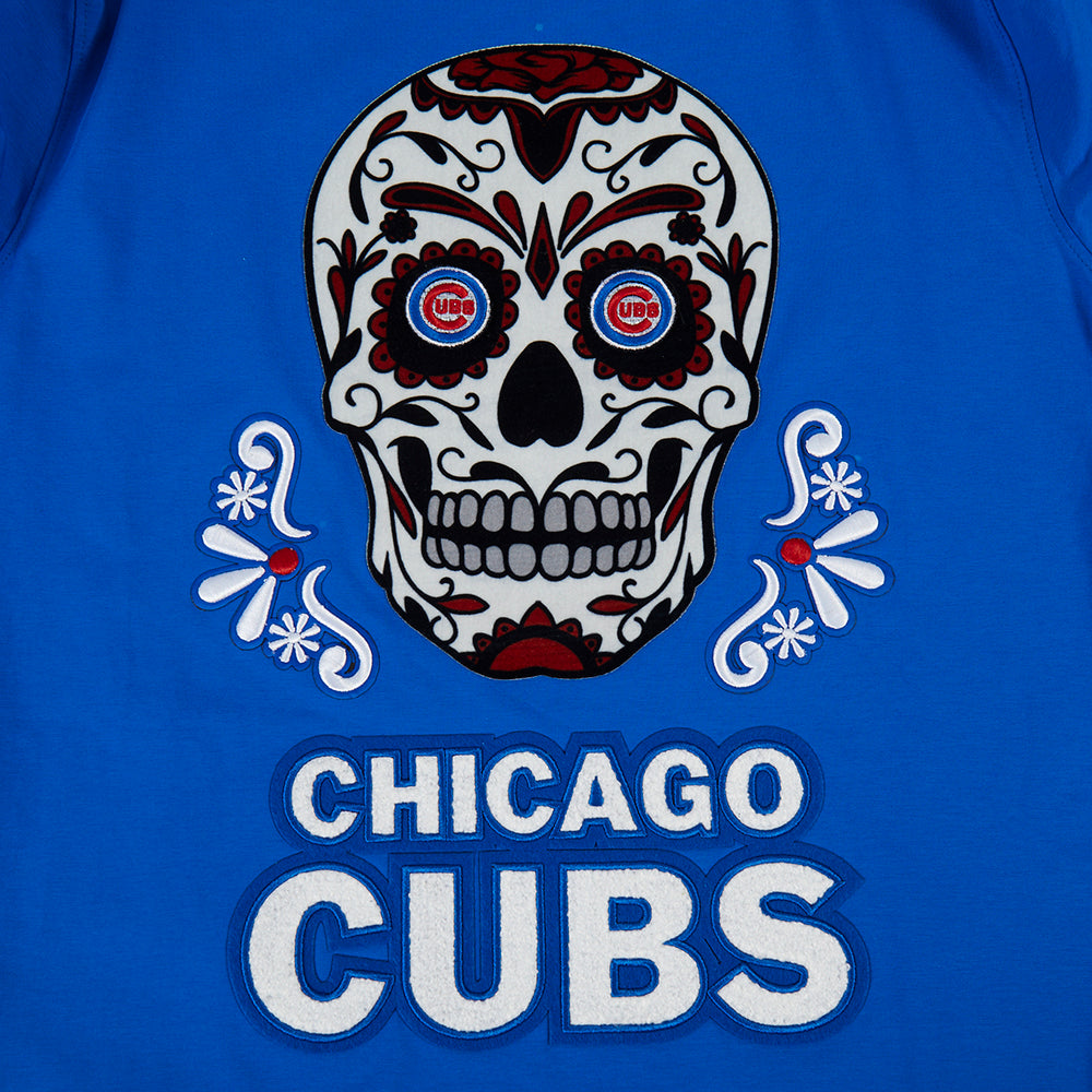 Chicago Cubs Royal Sugar Skull Dia De Los Muertos T-Shirt