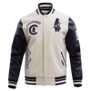 Chicago Cubs Retro Cream Classic Varsity Jacket
