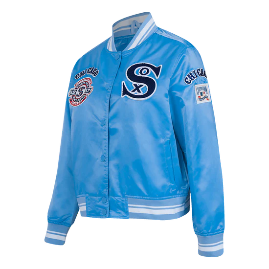 Chicago White Sox Retro Classic Blue Satin Jacket