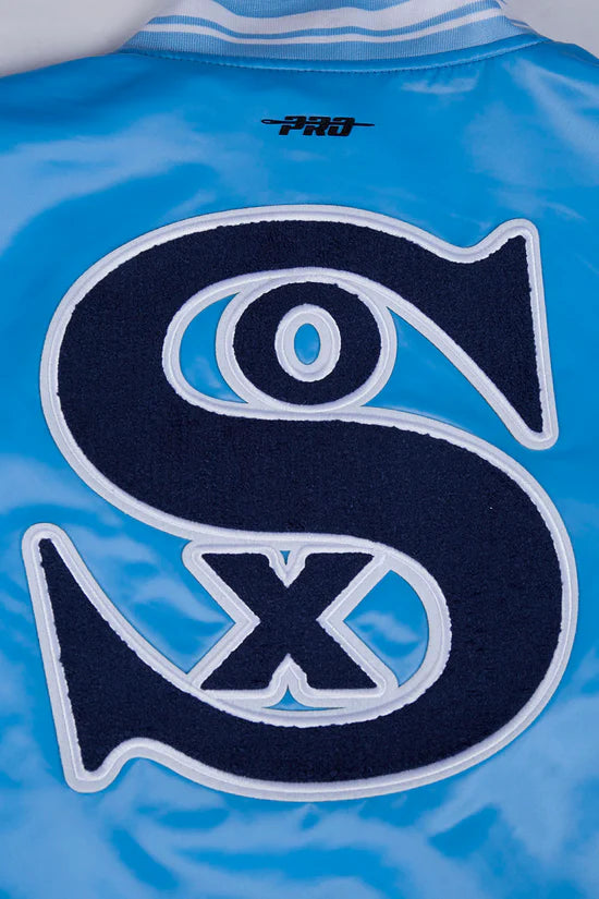 Chicago White Sox Retro Classic Blue Satin Jacket