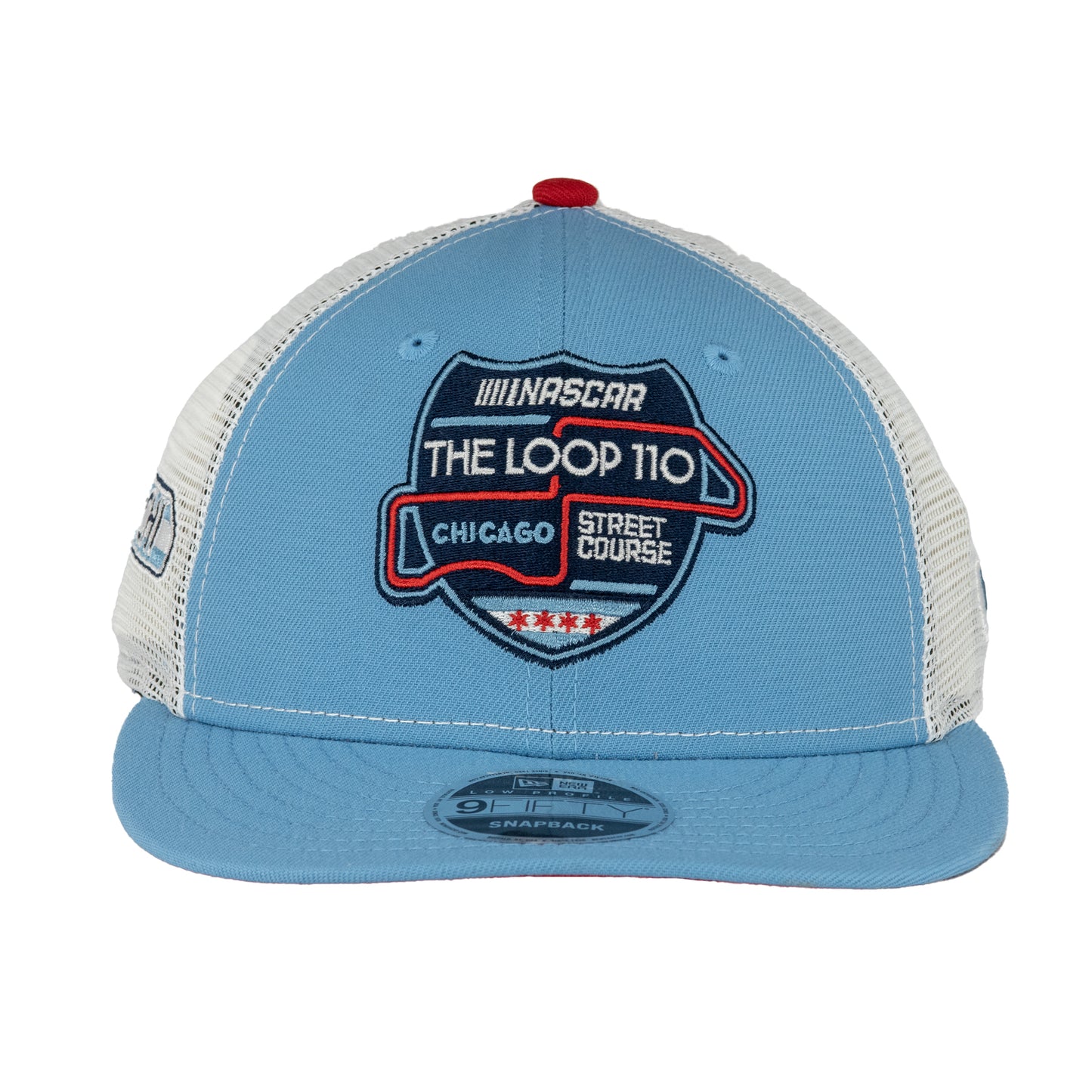 Nascar Chicago Street Race The Loop 110 Sky/Red New Era Low Profile 9FIFTY Trucker Hat