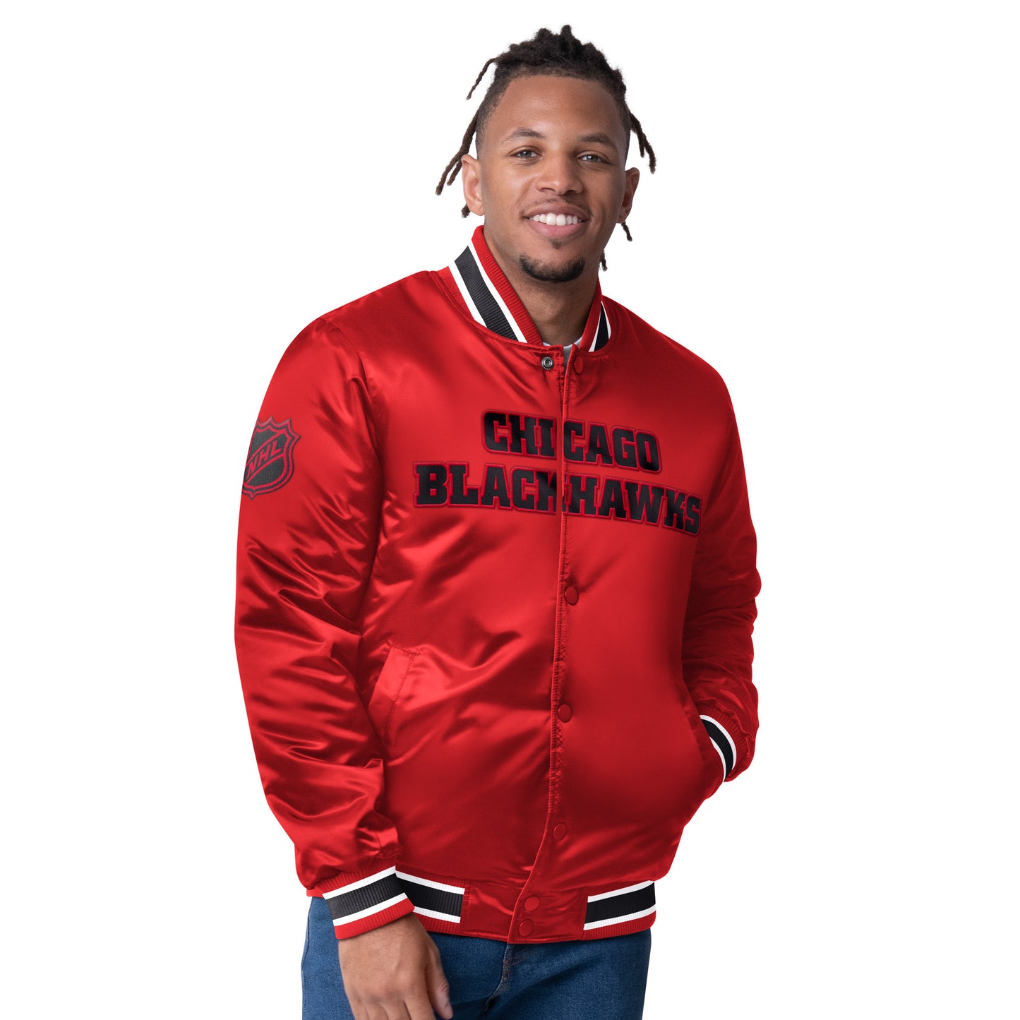 Chicago Blackhawks Starter Closer Reversible Varsity Jacket