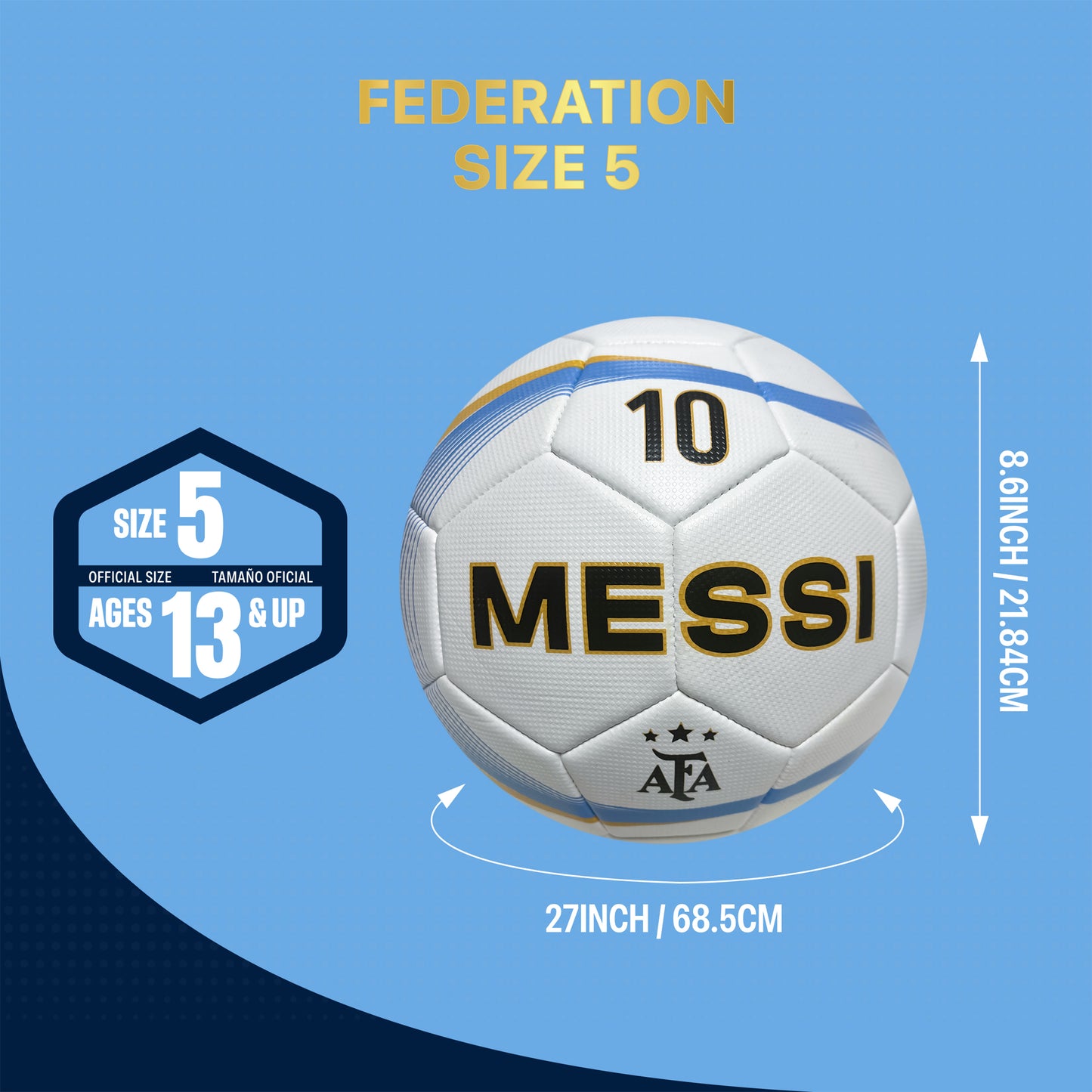 Lionel Messi FIFA World Cup 2026 Argentina Soccer Ball