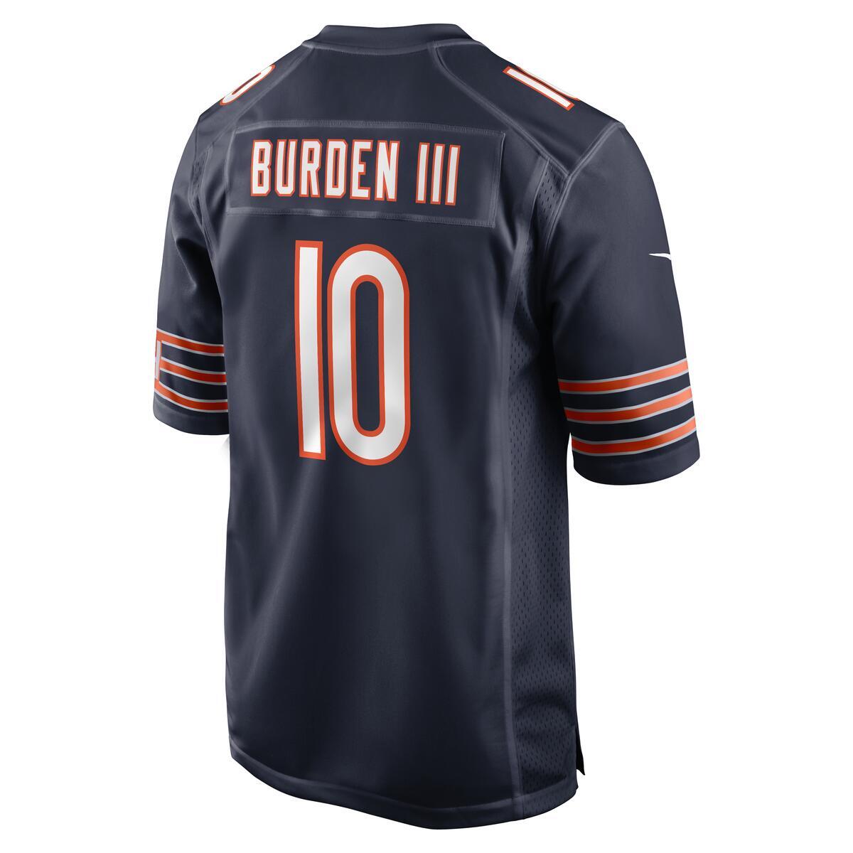 Luther Burden III Chicago Bears Nike Men's Navy Game Jersey