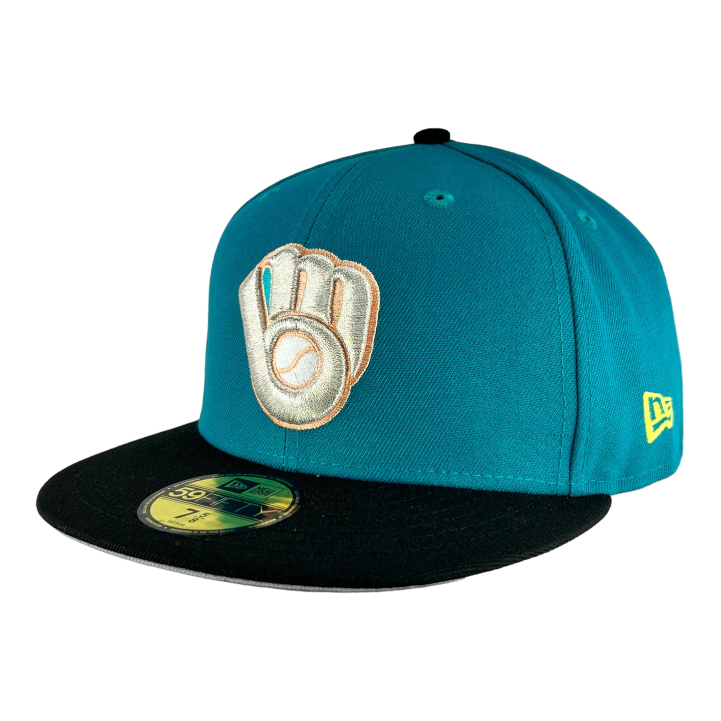 Milwaukee Brewers Teal/Black/Grey UV New Era 59FIFTY Fitted Hat