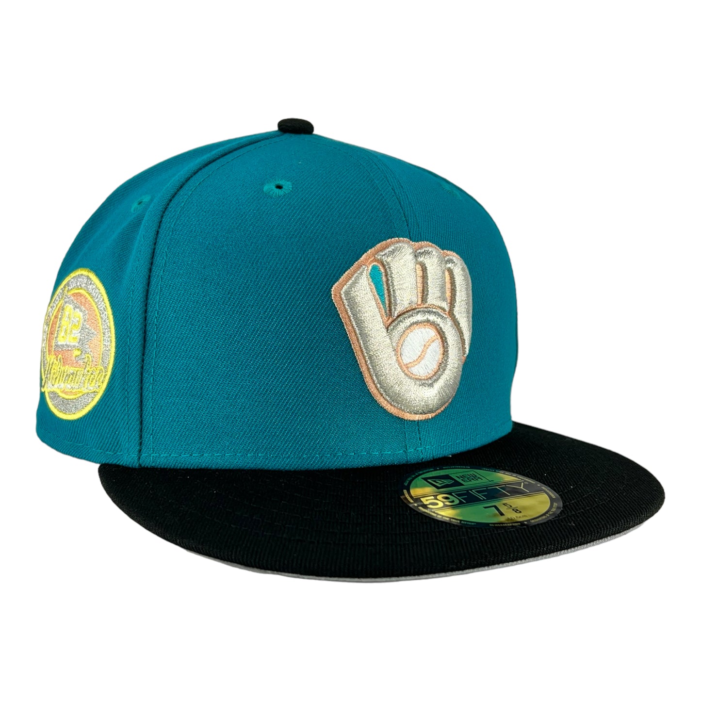 Milwaukee Brewers Teal/Black/Grey UV New Era 59FIFTY Fitted Hat