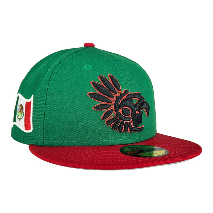 Mexico Green/Red Aztec New Era 59FIFTY Fitted Hat - Clark Street Sports
