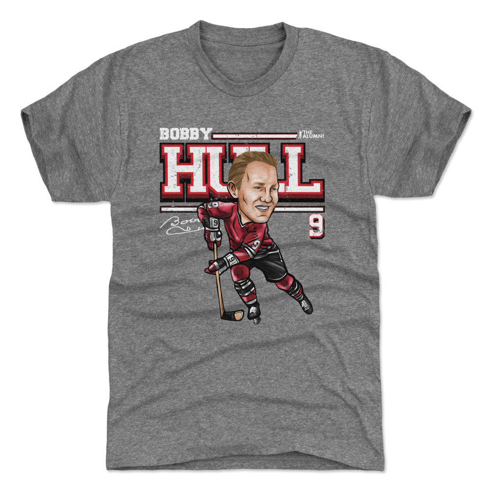 Bobby Hull Chicago Cartoon WHT