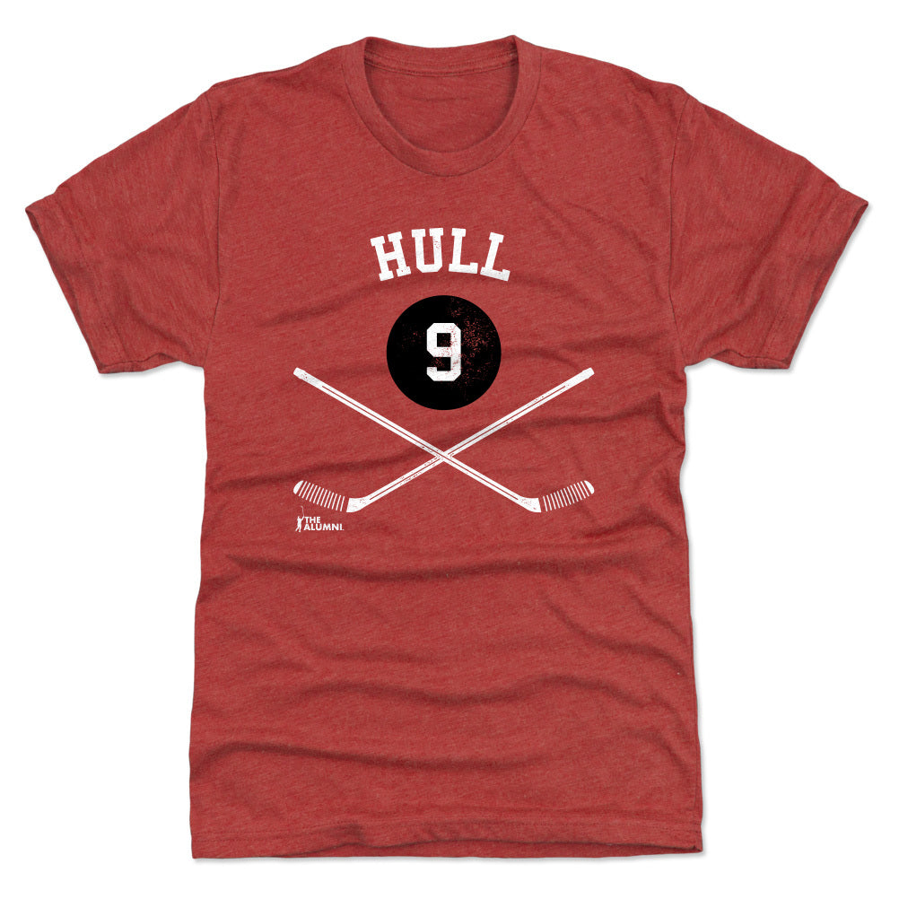 Bobby Hull Chicago 9 Sticks WHT