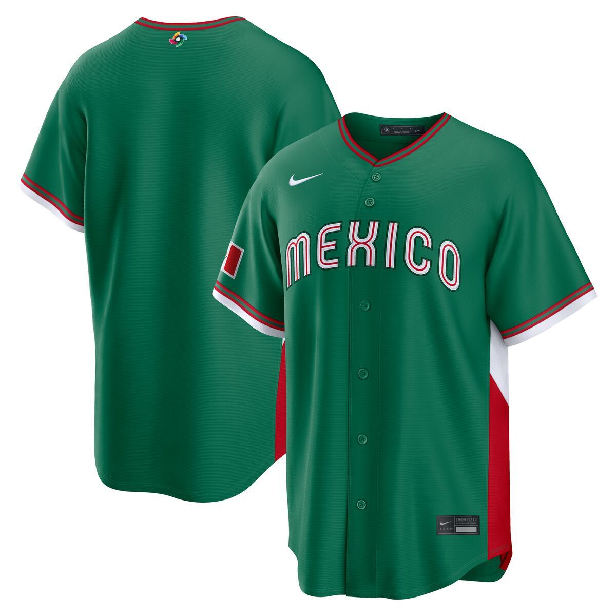 Mexico World Baseball Classic 2026 Nike Green Road Jersey