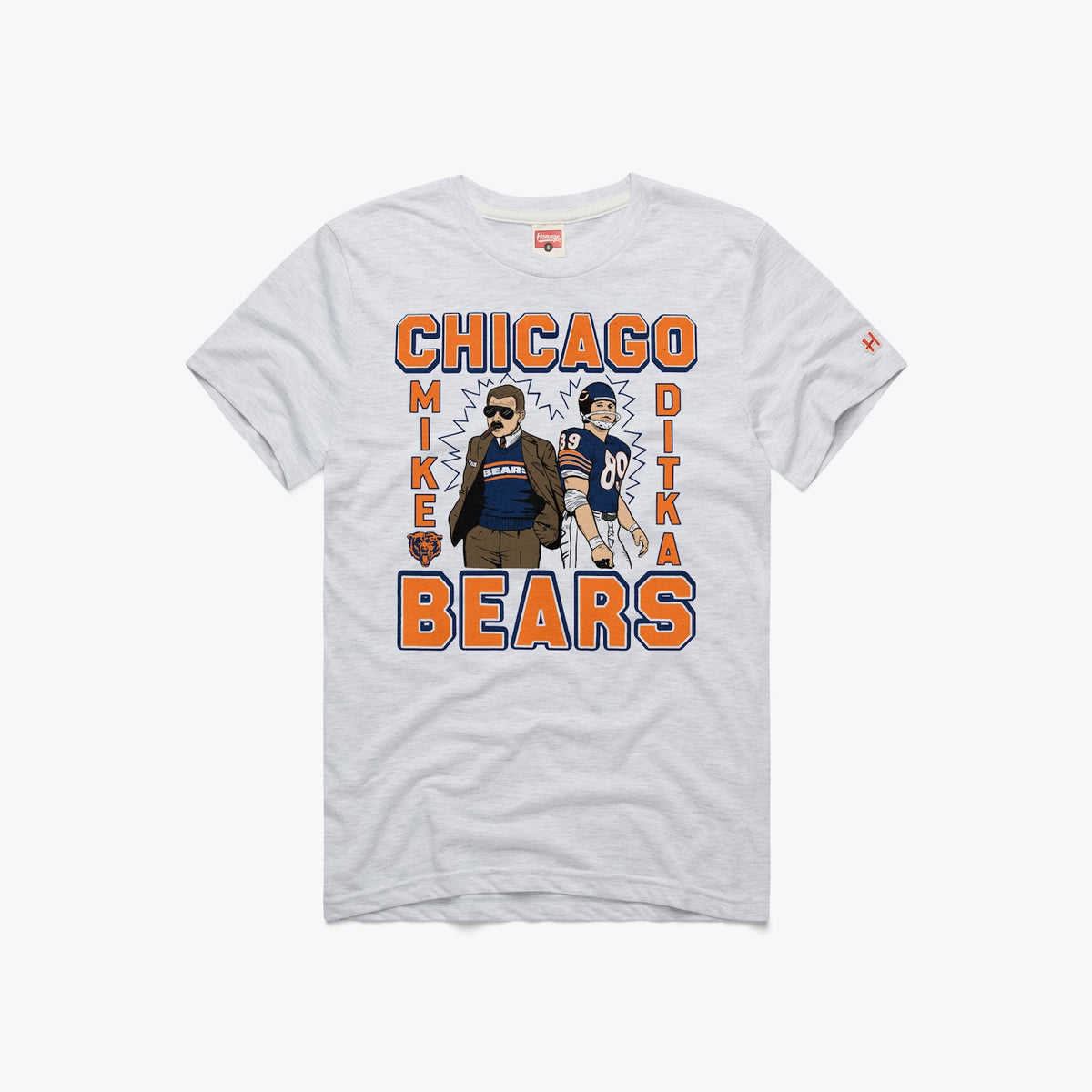 Mike Ditka Chicago Bears Homage Ash Grey T-Shirt