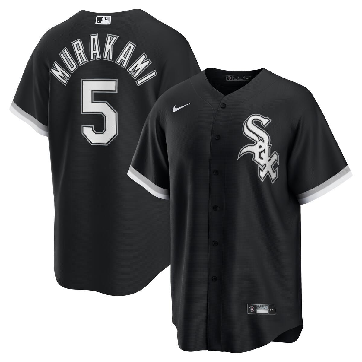 Munetaka Murakami Chicago White Sox Nike Men's Black Alternate Replica Jersey