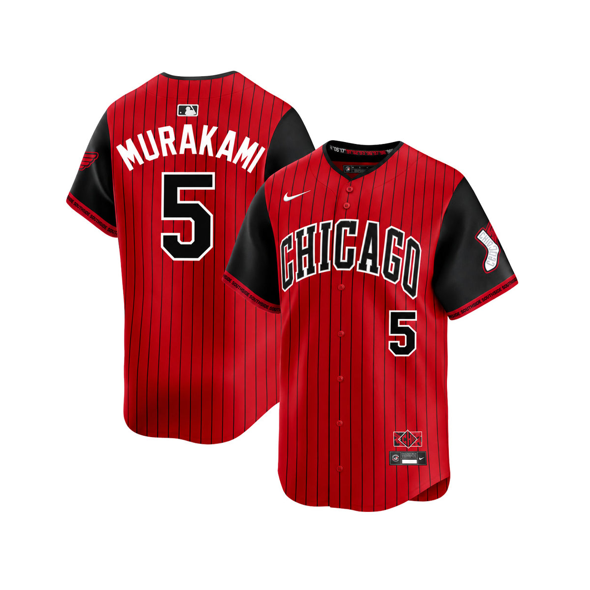 Munetaka Murakami Chicago White Sox Nike Youth 2025 Red/Black City Connect Limited Jersey