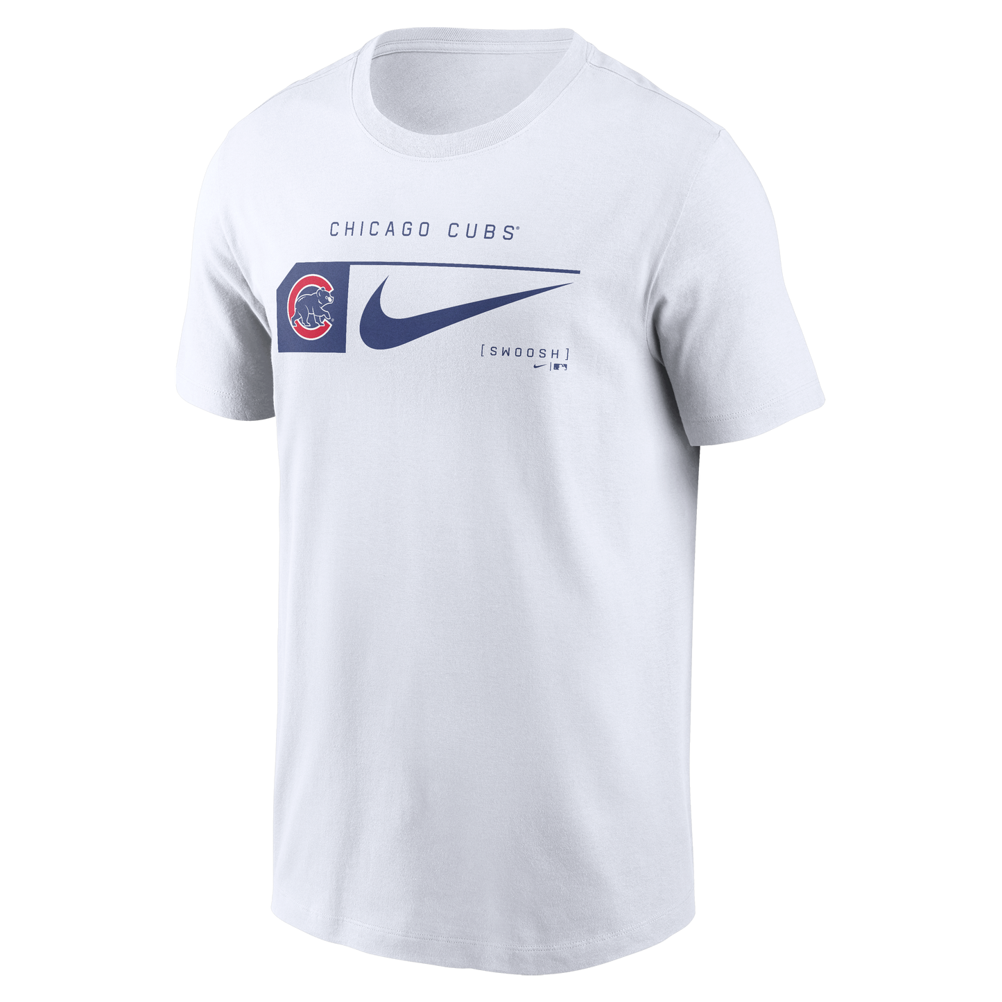 Chicago Cubs Nike Men's Logo Crawl Bear White Lockup T-Shirt