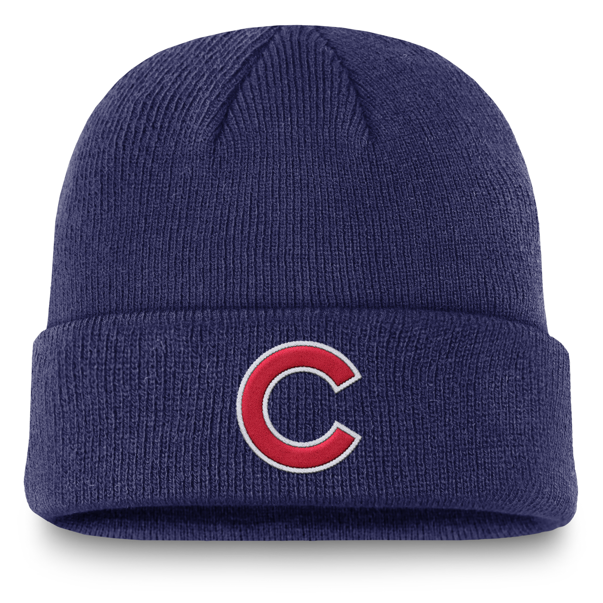 Chicago Cubs Nike Cuffed Blue Beanie C Logo Winter Knit Hat