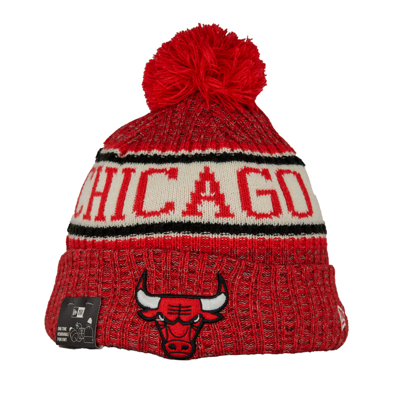 Chicago Bulls Red NE18 Sport Pom Knit Hat