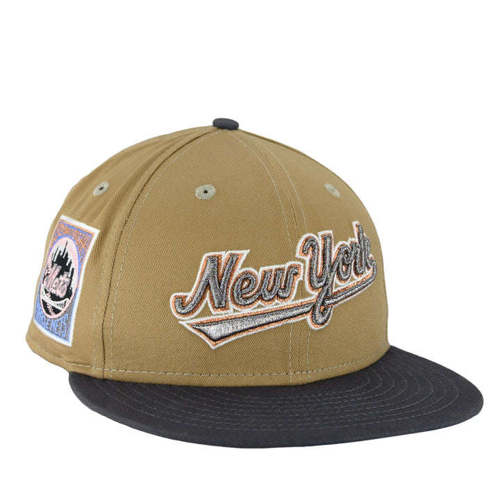 New York Mets Sanded Khaki/Graphite New Era 59FIFTY Fitted Hat