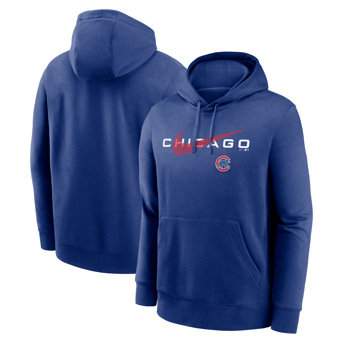 Chicago Cubs Nike Swoosh Neighborhood Pullover Fleece Hoodie