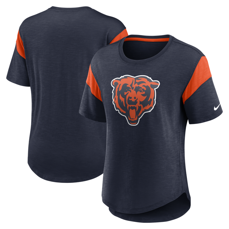 Chicago Bears Nike Women's Slub Bear Head Logo Top
