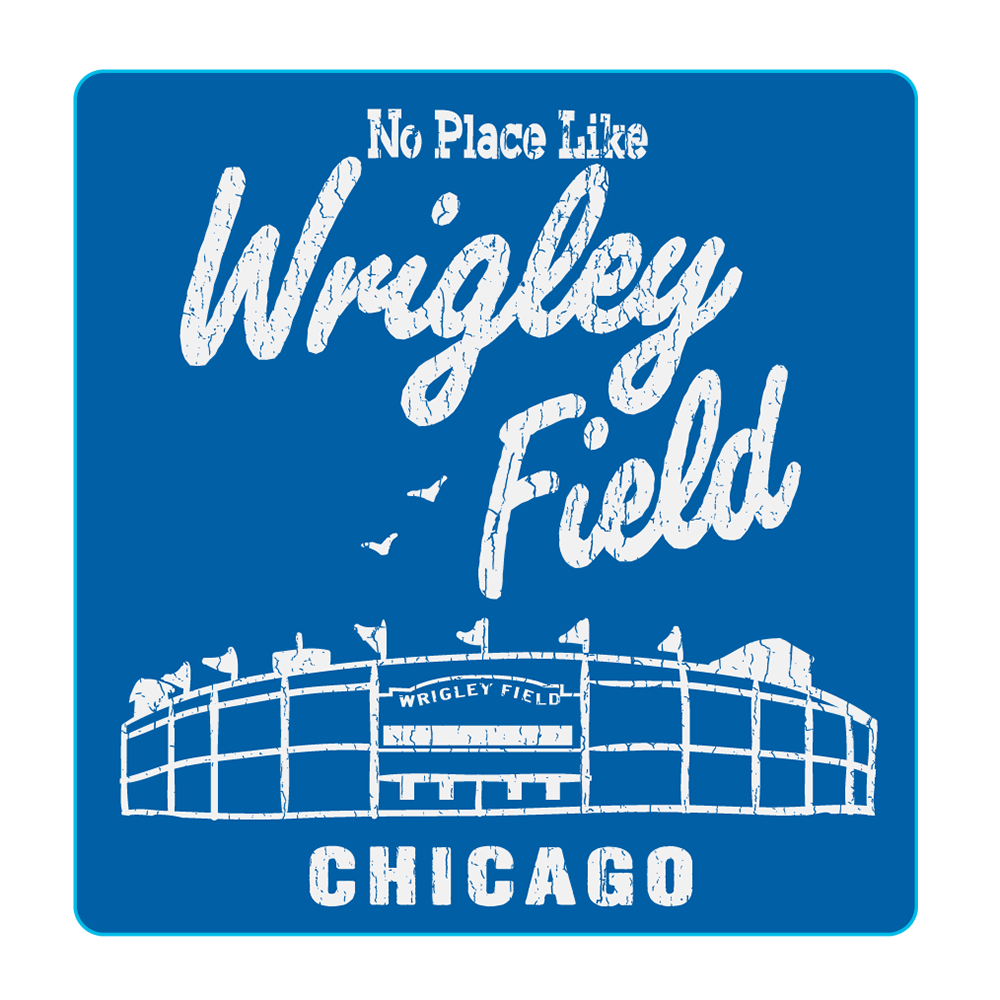 Wrigley Field No Place Like Home Sticker – Clark Street Sports