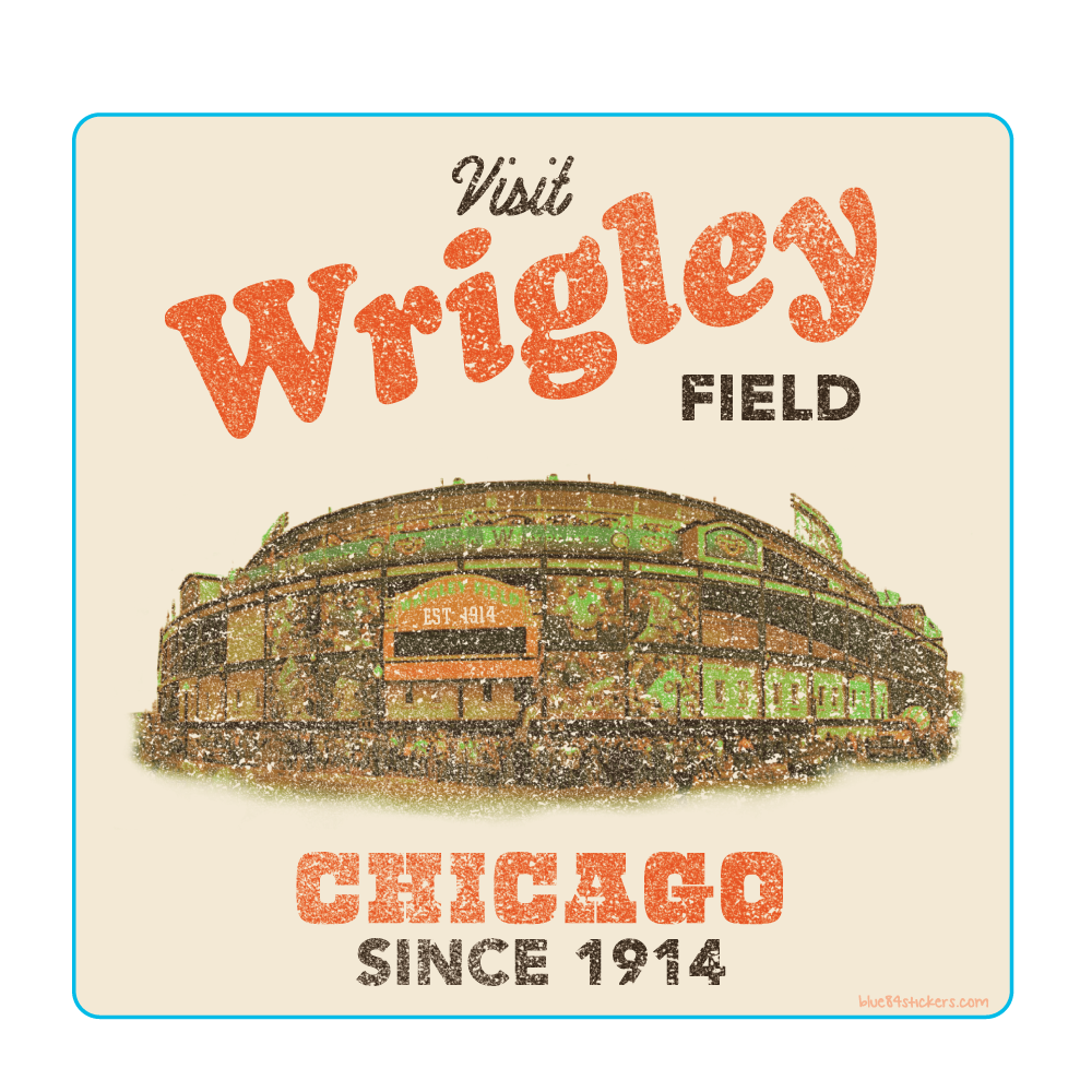 Visit Wrigley Field Stadium Sticker