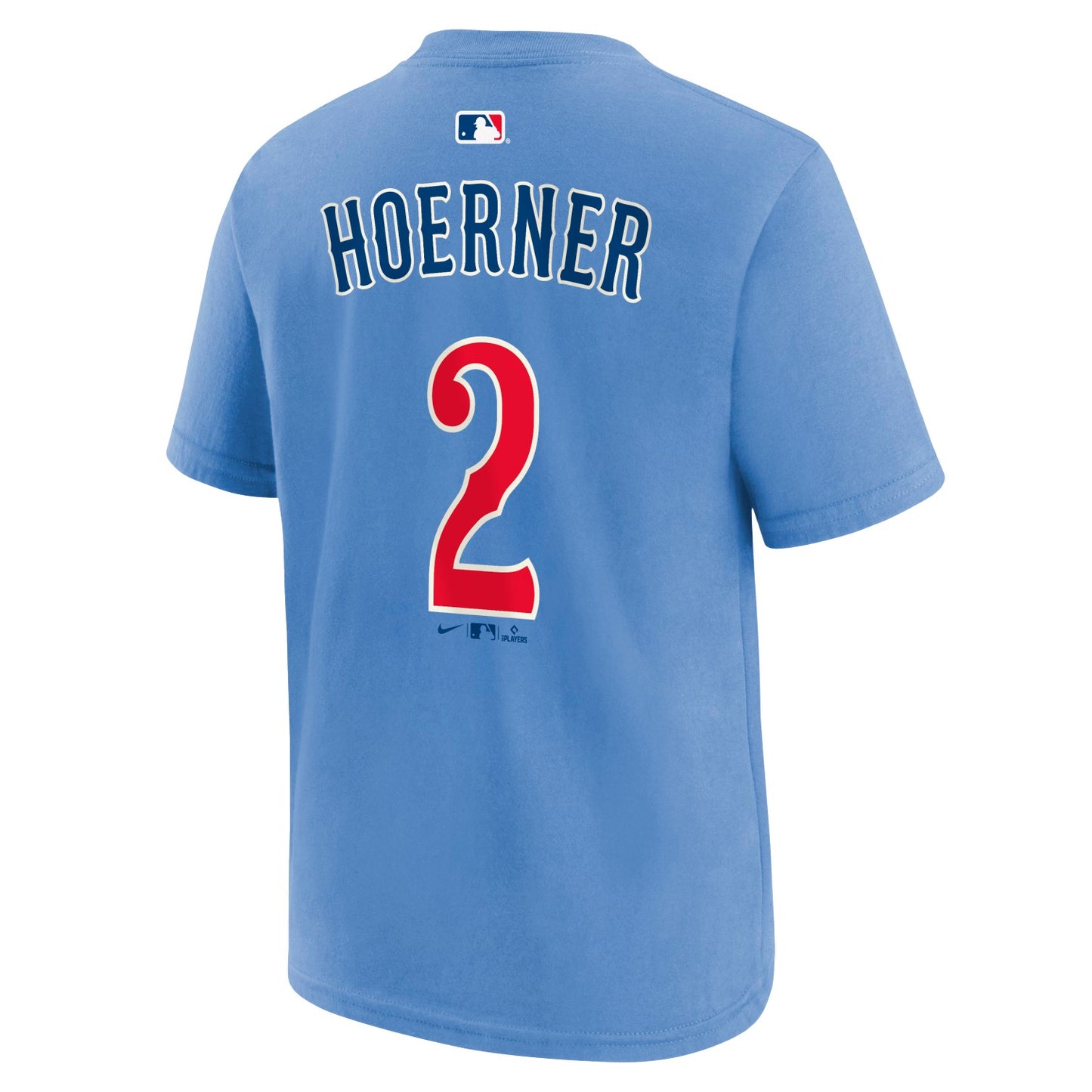 Nico Hoerner Chicago Cubs Alt 2 Blues Youth Player T-Shirt
