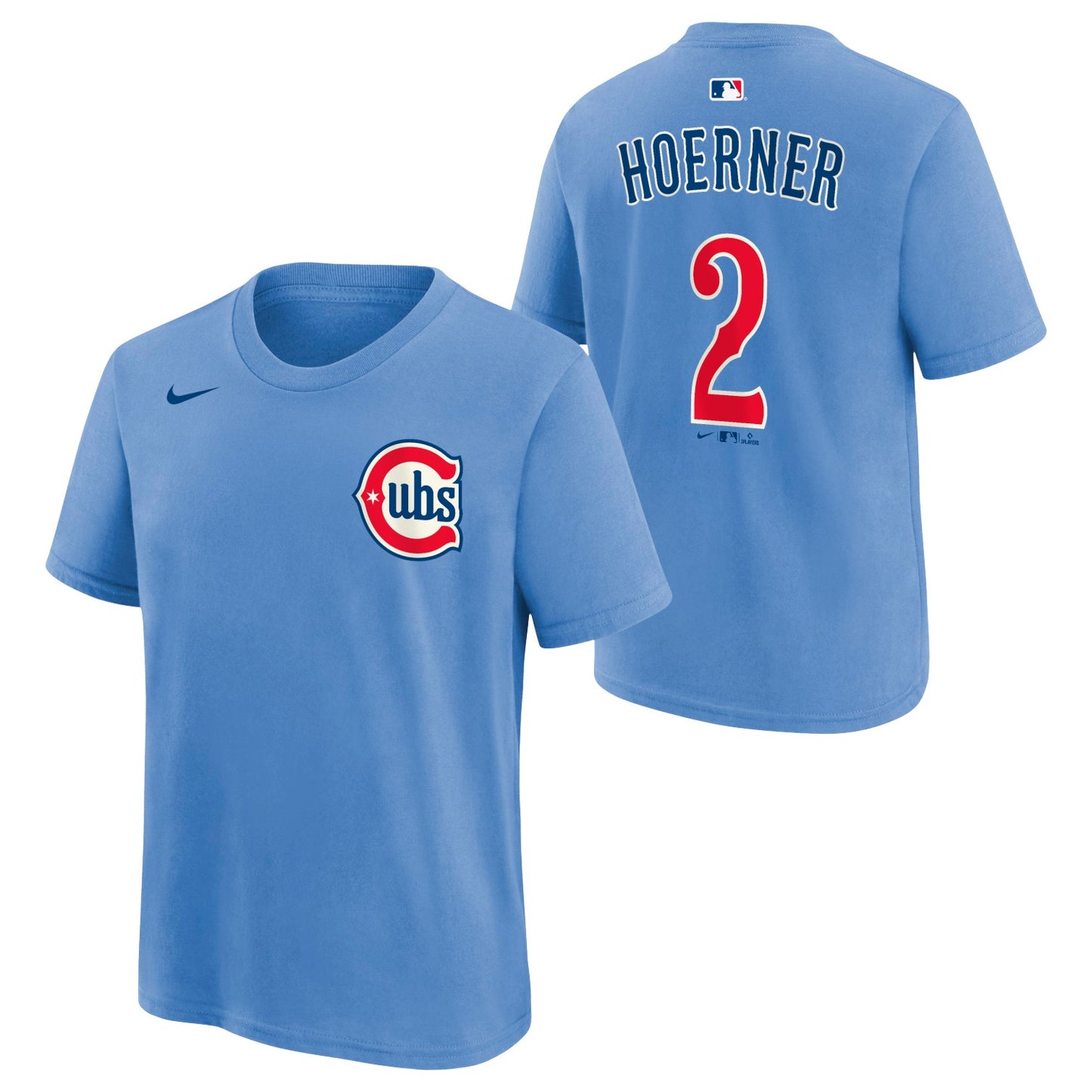 Nico Hoerner Chicago Cubs Alt 2 Blues Youth Player T-Shirt
