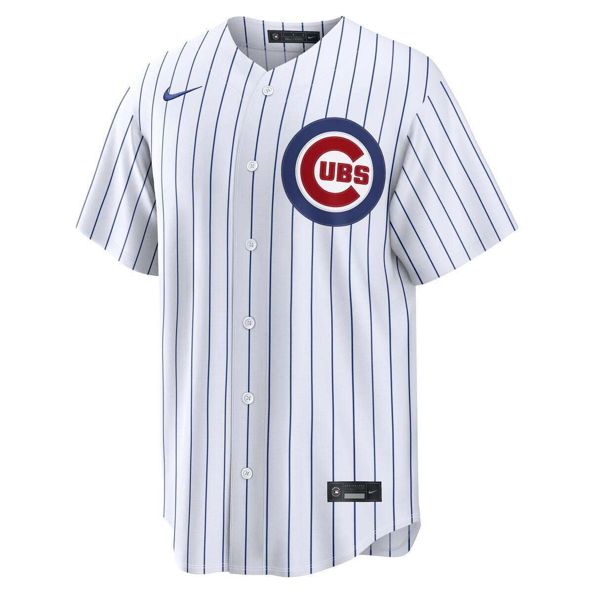 Nico Hoerner Chicago Cubs Nike Home Replica Pinstripe Jersey