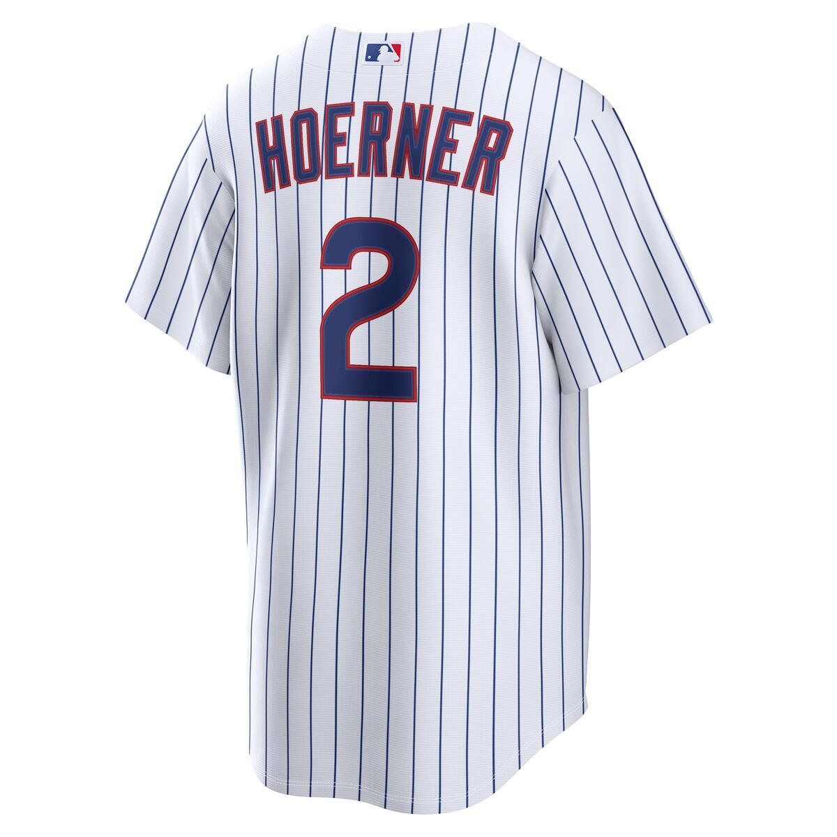 Nico Hoerner Chicago Cubs Nike Home Replica Pinstripe Jersey