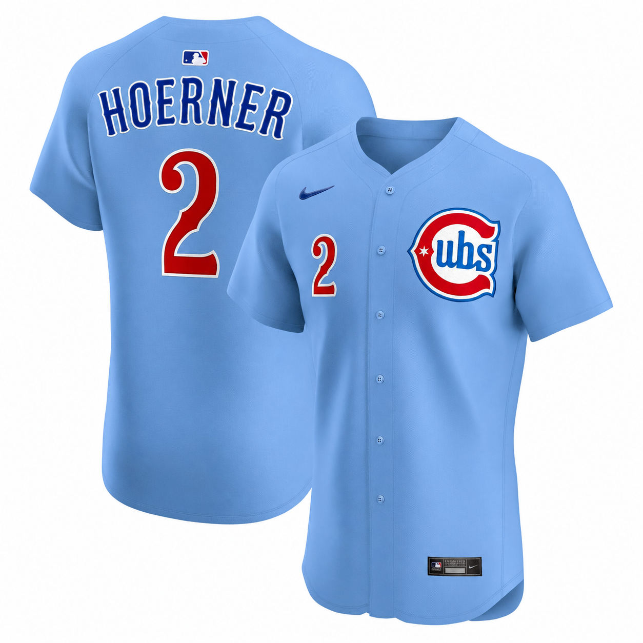 Nico Hoerner Chicago Cubs Nike Men's Light Blue 2nd Alternate Replica Jersey
