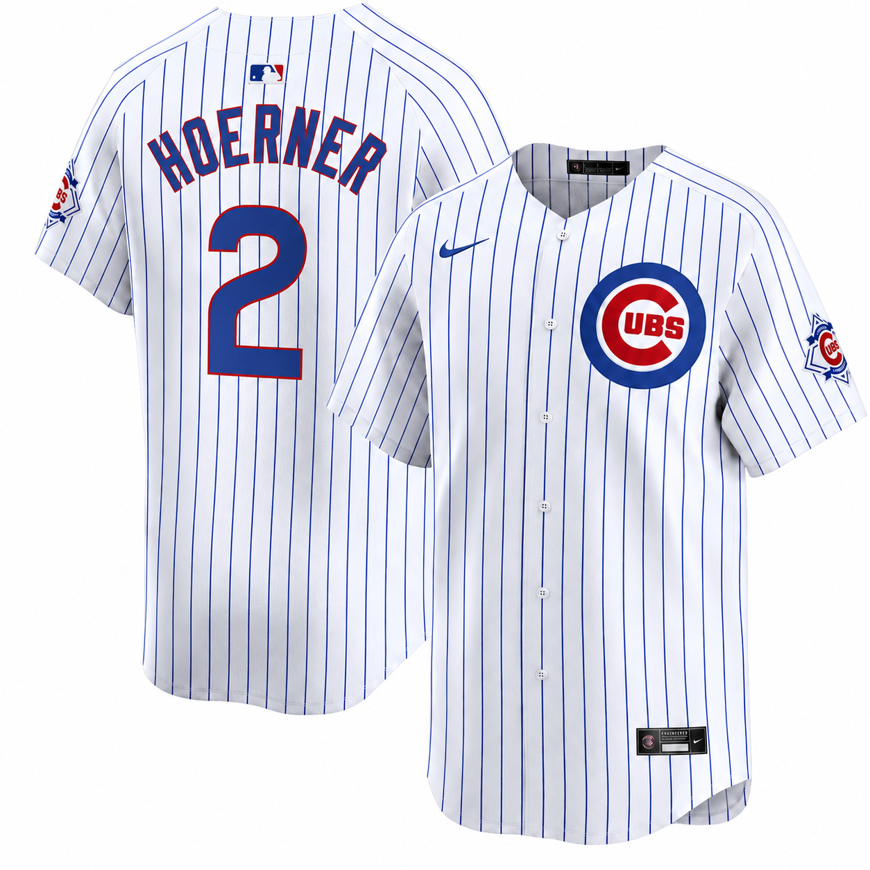 Nico Hoerner Chicago Cubs Nike Youth 150th Anniversary Homerun Pinstripe Jersey