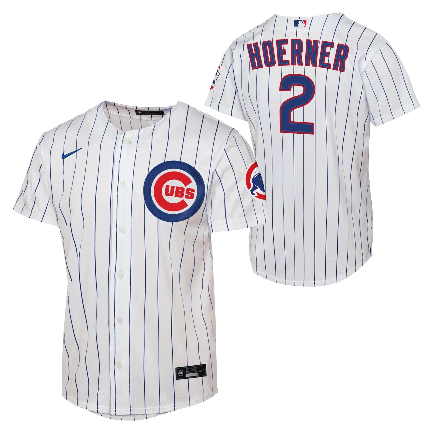 Nico Hoerner Chicago Cubs Nike Youth Home Run Pinstripe Jersey