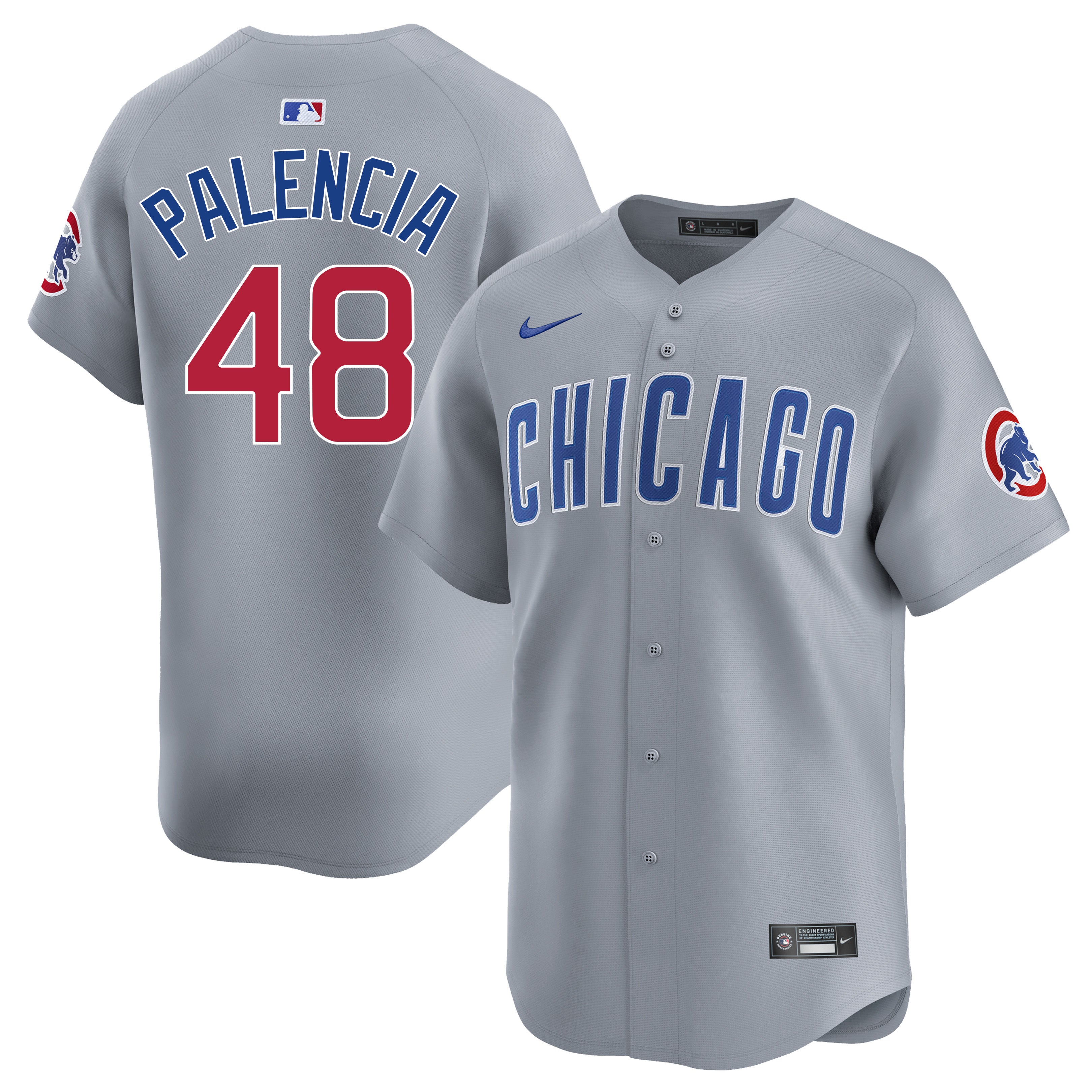 Daniel Palencia Chicago Cubs Nike Men's Road Grey Limited Jersey