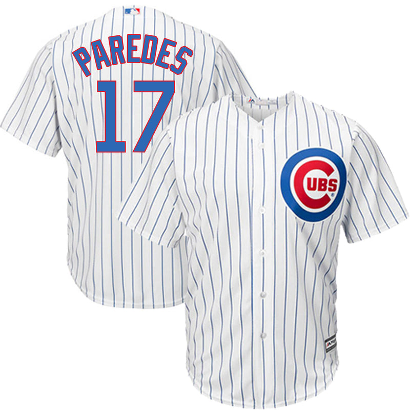 Isaac Paredes Chicago Cubs Majestic Home Pinstripe Men's Replica Jersey