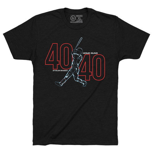 PCA 40/40 T-Shirt by Obvious Shirts - 40 Home Runs 40 Stolen Bases